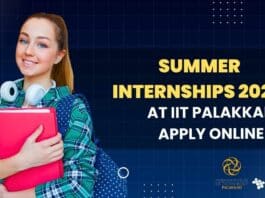 Summer Internships 2025 at IIT Palakkad - Apply Online