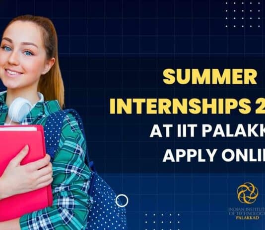 Summer Internships 2025 at IIT Palakkad - Apply Online