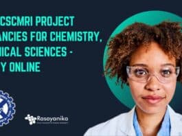 CSIR-CSMCRI Chemistry Vacancies
