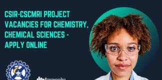 CSIR-CSMCRI Chemistry Vacancies