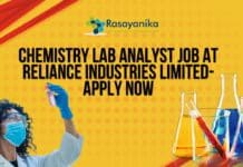 Chemistry Lab Analyst Job at Reliance Industries Limited- Apply Now