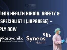 Syneos Health Hiring: Safety & PV Specialist I (Japanese) – Apply Now
