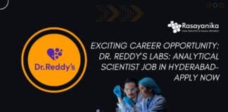 Exciting Career Opportunity: Dr. Reddy's Labs: Analytical Scientist Job in Hyderabad- Apply Now