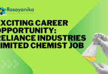 Exciting Career Opportunity Reliance Industries Limited Chemist Job