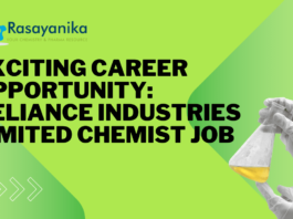 Exciting Career Opportunity Reliance Industries Limited Chemist Job
