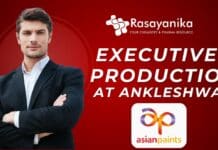 ExeChemistry Jobs at Asian Paints, Apply For Production Executive Job Rolecutive I – Production Ankleshwar