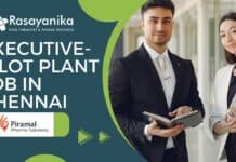 Executive-Pilot Plant Job in Chennai