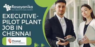 Executive-Pilot Plant Job in Chennai
