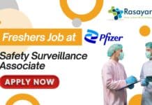 Freshers Job at Pfizer: Safety Surveillance Associate- Apply Now