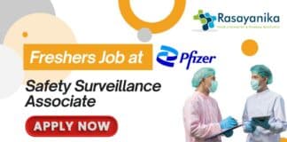 Freshers Job at Pfizer: Safety Surveillance Associate- Apply Now