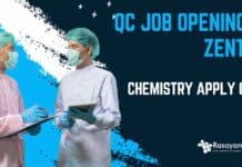 QC Job Opening at Zentiva