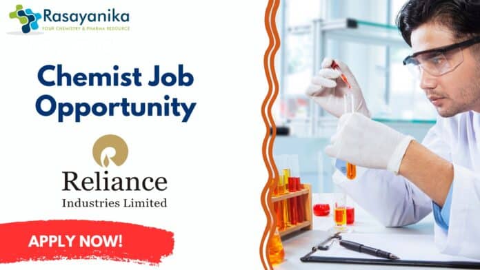 Chemist Job Opportunity