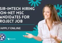 CSIR-IMTECH Non-NET Project Vacancy