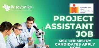 IIT Hyderabad Project Assistant Job MSc Chemistry Candidates Apply Now