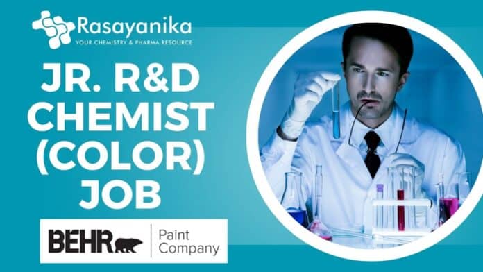 Jr. R&D Chemist (Color) Job – Behr Paint Company Apply Now