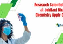 Research Scientist Role at Jubilant Bhartia