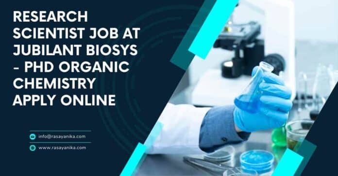 Research Scientist Job at Jubilant Biosys