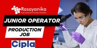 Junior Operator - Production Job at Cipla Apply Now!