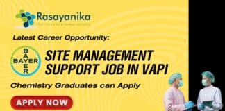 Latest Career Opportunity: Bayer Site Management Support Job in Vapi- Chemistry Graduates can Apply