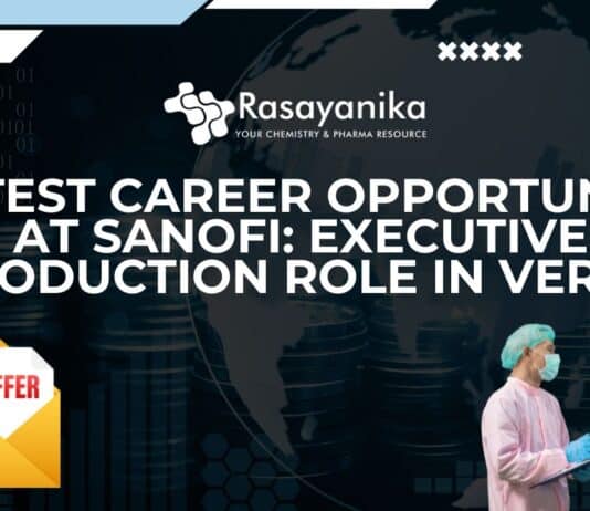 Sanofi Production Executive Job Openings, Apply Online
