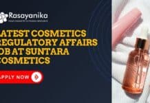Latest Cosmetics Regulatory Affairs Job at Suntara Cosmetics- Apply Now