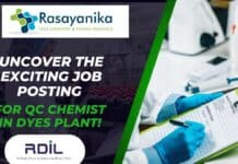 QC Chemist Job at Rohan Dyes & Intermediates Ltd