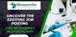 QC Chemist Job at Rohan Dyes & Intermediates Ltd