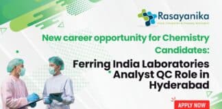 New career opportunity for Chemistry Candidates: Ferring India Laboratories Analyst QC Role in Hyderabad- Apply Now 