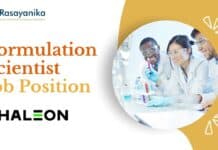 Formulation Scientist Job Position