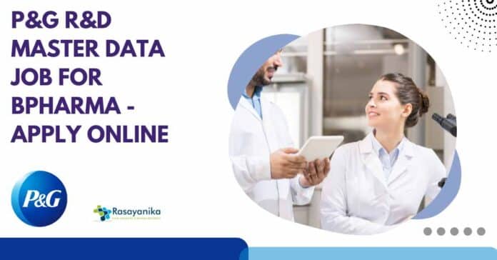 BPharma Jobs at P&G