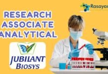 Research Associate Analytical