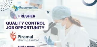 Quality control job at Piramal