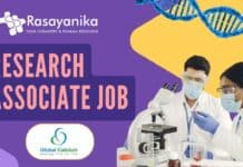 Research Associate Job opportunity at Global Calcium Pharma