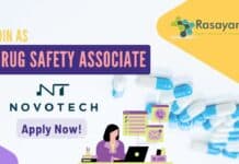 Drug Safety Associate at Novotech