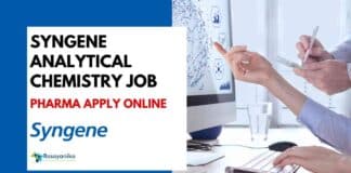 Syngene Analytical Chemistry Job