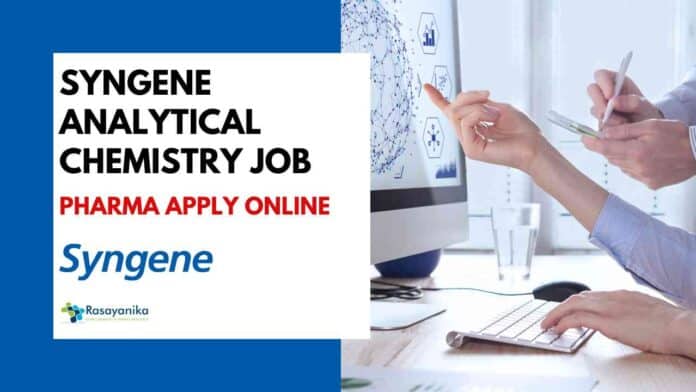 Syngene Analytical Chemistry Job