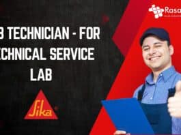 Lab Technician at Sika, Chemistry Apply now!