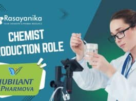 Chemist Production Role at Jubilant Pharmova