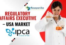  Regulatory Affairs Executive – USA Market, at Ipca Laboratories 