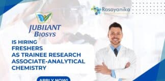 Freshers Research Associate at Jubilant Biosys