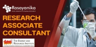 TERI Chemistry Research Jobs, Apply Online For Consultant Post