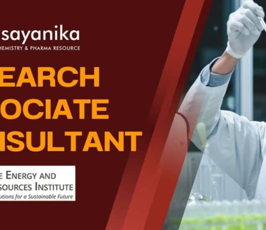 TERI Chemistry Research Jobs, Apply Online For Consultant Post