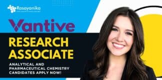 Research Associate Job at Vantive in Bengaluru- Analytical and Pharmaceutical Chemistry Candidates Apply Now!