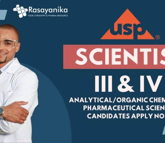 Scientist III & IV Job at USP- AnalyticalOrganic Chemistry Pharmaceutical Sciences Candidates Apply Now!