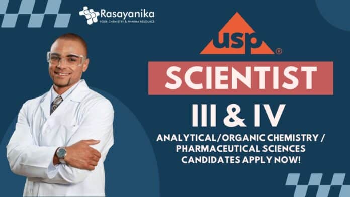 Scientist III & IV Job at USP- AnalyticalOrganic Chemistry Pharmaceutical Sciences Candidates Apply Now!