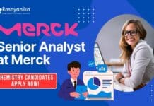 Senior Analyst at Merck- Chemistry Candidates Apply Now!