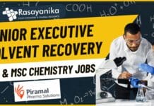 Chemistry Jobs at Pirmala - BSc & MSc Apply Online