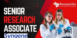 Senior Research Associate – Syngene International Hiring Now!