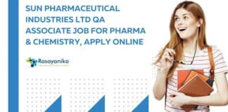 Sun Pharmaceutical QA Associate Job