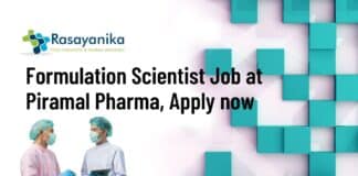 Formulation Scientist Job at Piramal Pharma